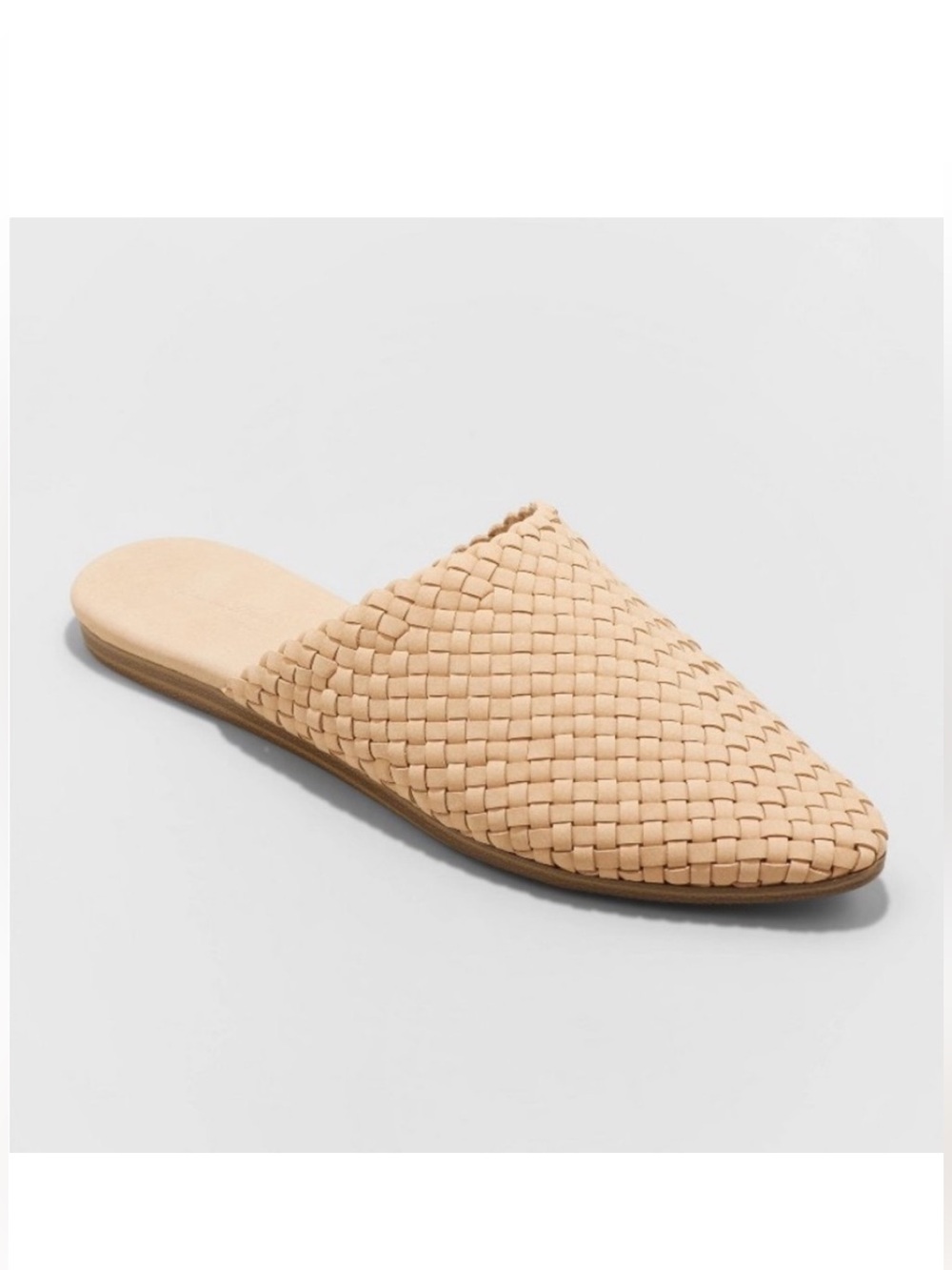 Universal Thread Women's 7.5 Woven Elora Mules Summery Light Beige